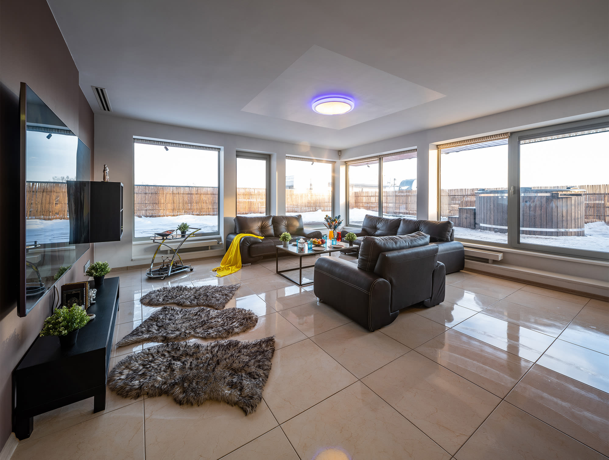 Stunning Luxury Penthouse Condo Tile Flooring Contractors High Rise image